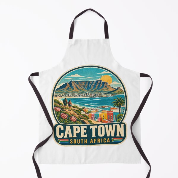 Item preview, Cape Town South Africa Vintage Travel Badge - Table Mountain Art designed and sold by Globalcitytees.