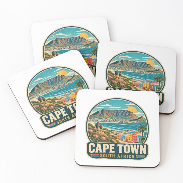 Item preview, Cape Town South Africa Vintage Travel Badge - Table Mountain Art designed and sold by Globalcitytees.