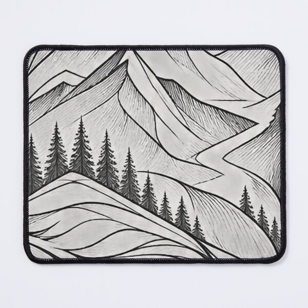 Item preview, Arctic Fox & Mountain Lines | Nordic Wildlife Line Art designed and sold by rigelcreation.