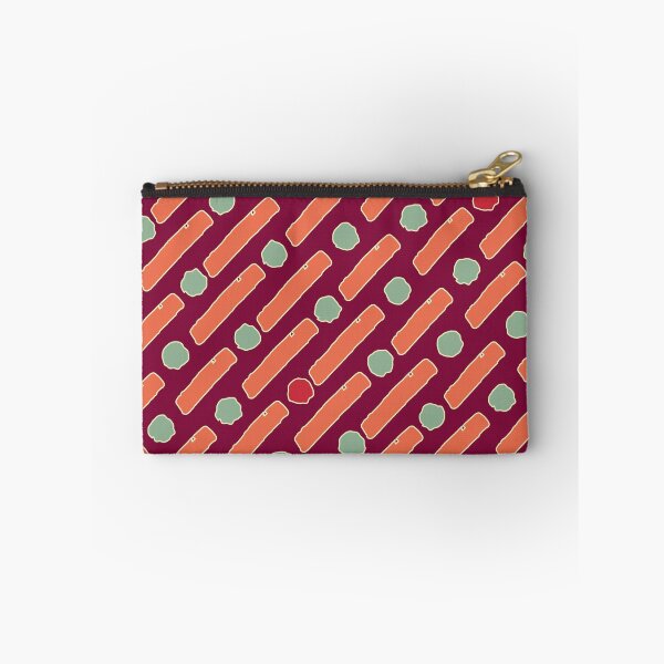 Item preview, Retro Maroon and Orange Diagonal Dash Pattern - Abstract Sage Dots Geometric designed and sold by Caterina@.