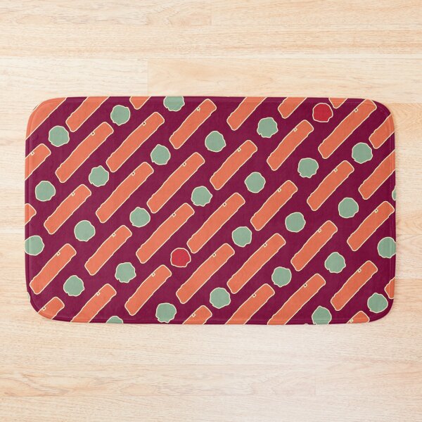 Item preview, Retro Maroon and Orange Diagonal Dash Pattern - Abstract Sage Dots Geometric designed and sold by Caterina@.