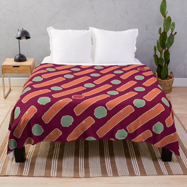 Item preview, Retro Maroon and Orange Diagonal Dash Pattern - Abstract Sage Dots Geometric designed and sold by Caterina@.