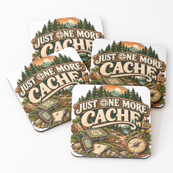 Item preview, Just One More Cache Geocaching Adventure designed and sold by MysticCanvasAi.