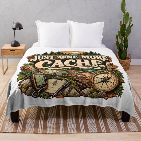 Item preview, Just One More Cache Geocaching Adventure designed and sold by MysticCanvasAi.