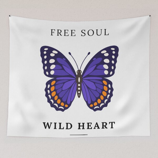 Item preview, Free Soul Wild Heart Purple Butterfly Art designed and sold by Appu6667.