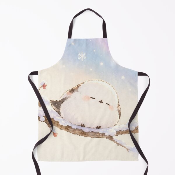 Item preview, Sleeping Shima Enaga Snow Fairy Bird Beneath Pastel Northern Lights designed and sold by AshiraCreations.