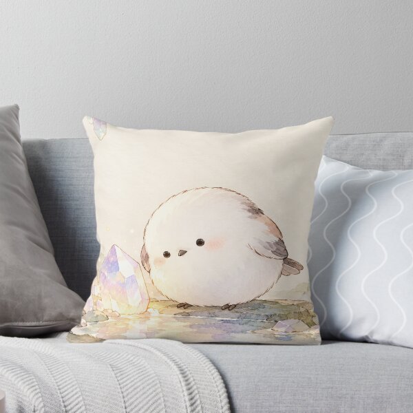 Item preview, Shima Enaga Snow Fairy Bird Exploring a Glowing Pastel Crystal Cave designed and sold by AshiraCreations.