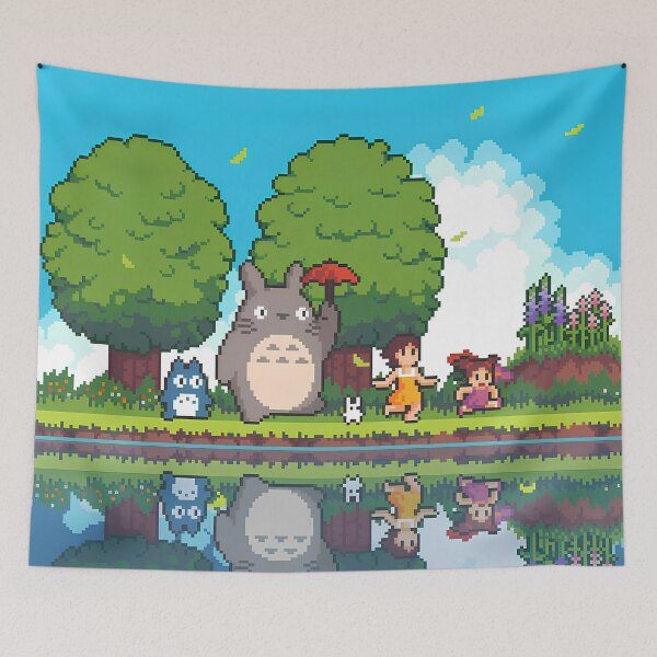 Item preview, Cute picxel art girl [[thetotoro]] playing -%[ghiblis]%- around aways designed and sold by Wholanshop.