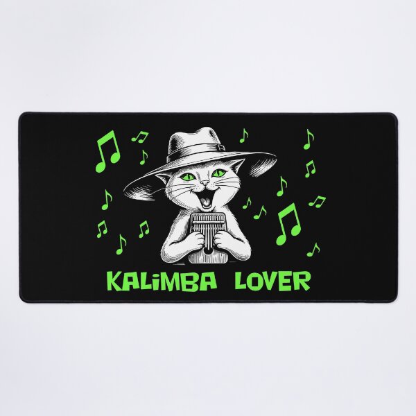 Item preview, Kalimba Player Green-Eyed Cat designed and sold by Litely.