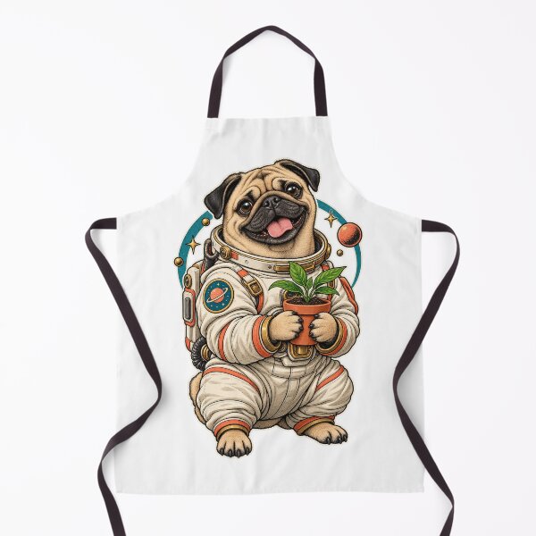 Item preview, Pug Orbital Greenhouse Gardener designed and sold by PlanetPiperArt.
