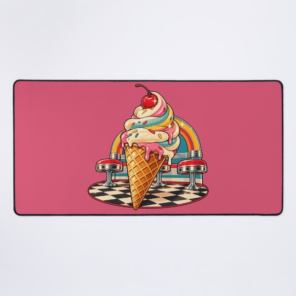 Item preview, Retro 1970s Ice Cream Diner Floor Art – Groovy Vintage Print designed and sold by MagicMakerPh.