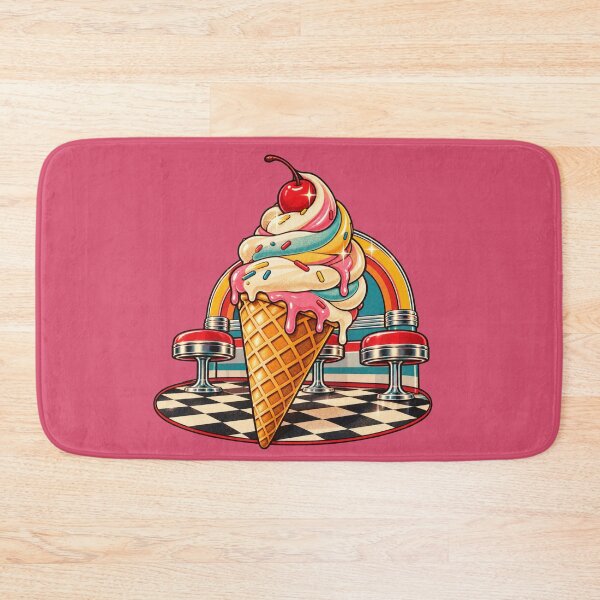 Item preview, Retro 1970s Ice Cream Diner Floor Art – Groovy Vintage Print designed and sold by MagicMakerPh.