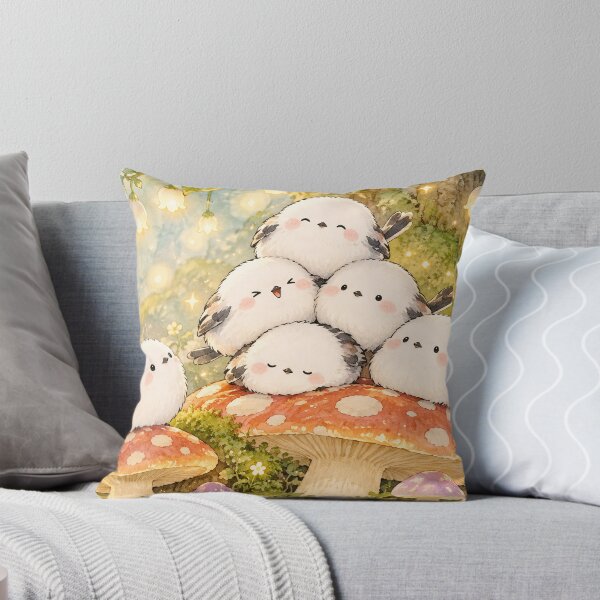 Item preview, Shima Enaga Snow Fairy Birds on Giant Mushrooms in an Enchanted Forest designed and sold by AshiraCreations.