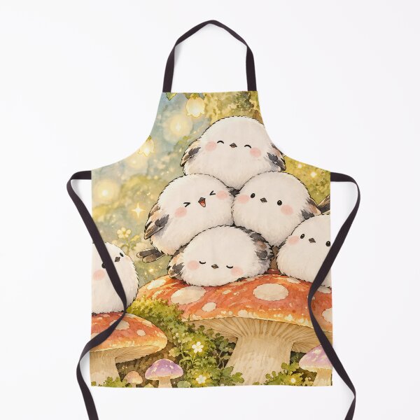 Item preview, Shima Enaga Snow Fairy Birds on Giant Mushrooms in an Enchanted Forest designed and sold by AshiraCreations.