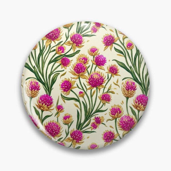 Item preview, Dense Pink Clover & Globe Amaranth designed and sold by Studio BC.