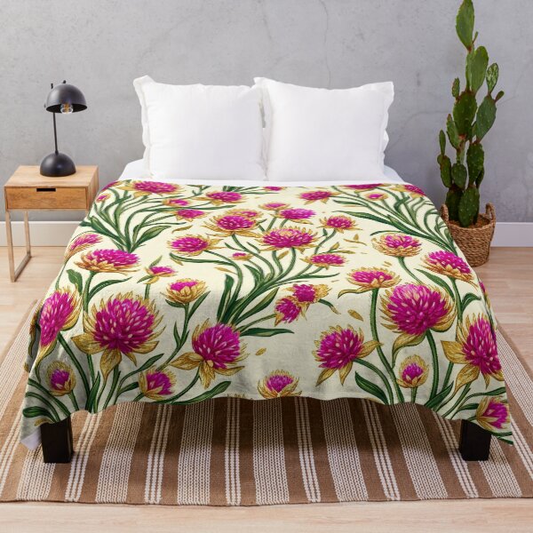 Item preview, Dense Pink Clover & Globe Amaranth designed and sold by Studio BC.