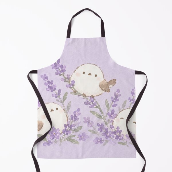 Item preview, Shima Enaga Snow Fairy Bird Trio Nestled Among Purple Lavender Flowers designed and sold by AshiraCreations.