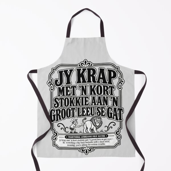 Item preview, Krap aan 'n Leeu se Gat - Funny Afrikaans Saying designed and sold by ReachForArt.