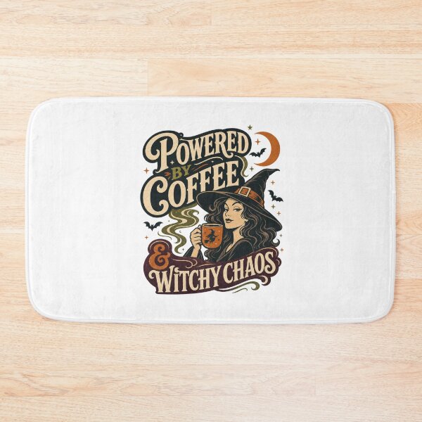 Item preview, Powered by Coffee & Witchy Chaos designed and sold by MOSIDRIP™.