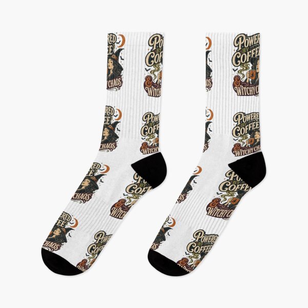 Item preview, Powered by Coffee & Witchy Chaos designed and sold by MOSIDRIP™.