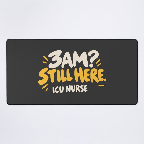 Item preview, 3AM Still Here ICU Nurse – Funny Critical Care Nurse Bucket Hat RN Gift Yellow designed and sold by KiwyStudio.