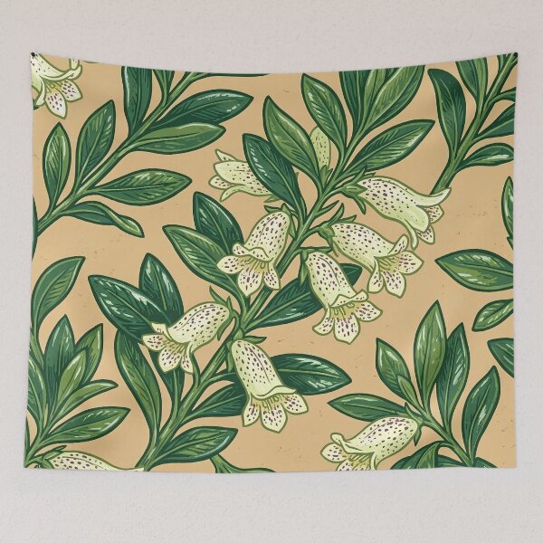 Item preview, White Tubular Bell Flower Botanical designed and sold by Studio BC.