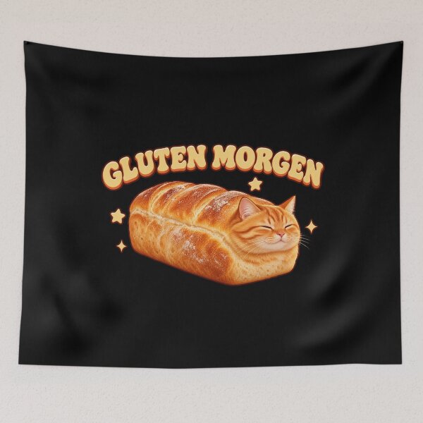 Item preview, Gluten Morgen Orange Cat Bread Loaf Cozy Portrait designed and sold by dianadouri.