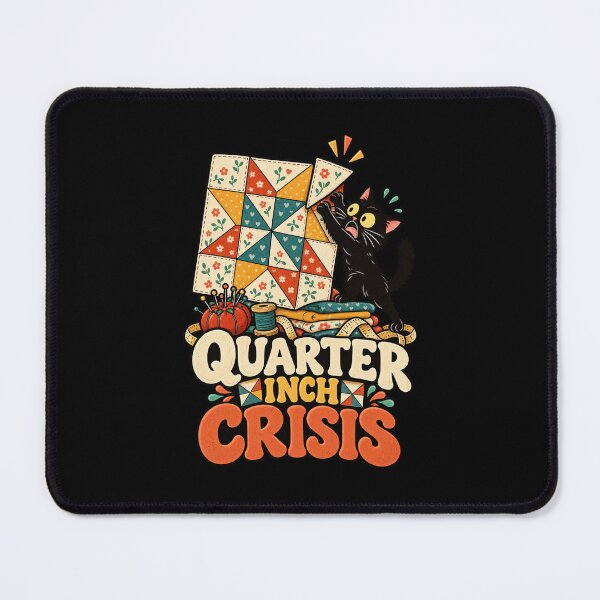 Item preview, Quarter Inch Crisis Funny Quilting Black Cat designed and sold by MOTIFOLK.