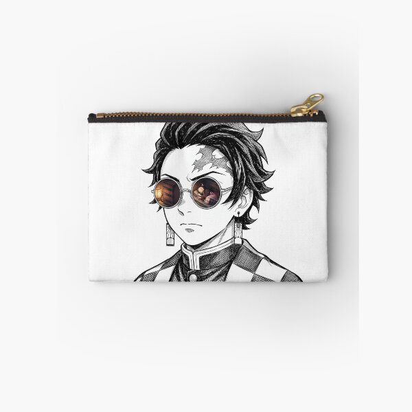Item preview, Tanjiro Kamado — Nezuko's Box and Futon Reflected in His Round Glasses designed and sold by Bad-Decisions-Designs.