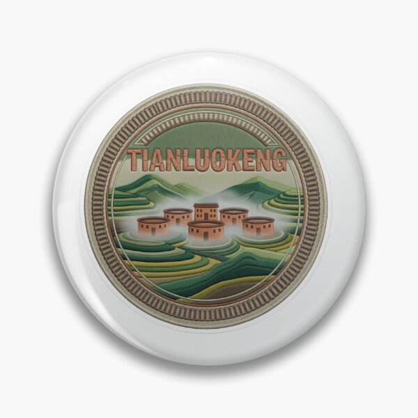 Item preview, Tianluokeng China Fujian Tulou Round Houses Embroidered Patch Sticker designed and sold by Imaginarium of Chaos falcon88 .