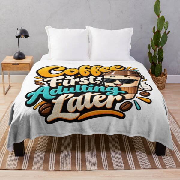 Item preview, Coffee First Adulting Later – Funny Retro Coffee Lover Design designed and sold by HSE1.