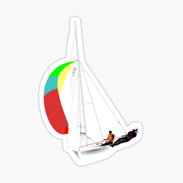 Black Pair of Cut Vinyl Sea Cadet Sailing Boat Boom Stickers
