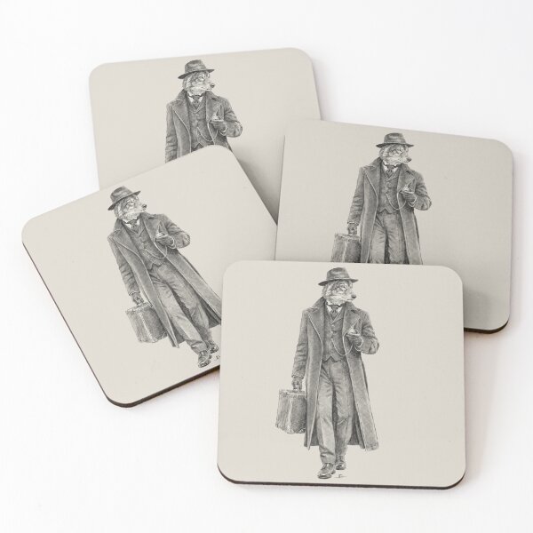 Item preview, Anthropomorphic Wolf in Vintage Suit designed and sold by kolonjArt.