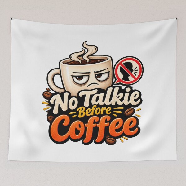 Item preview, No talkie before Coffee –Lover Gift designed and sold by HSE1.