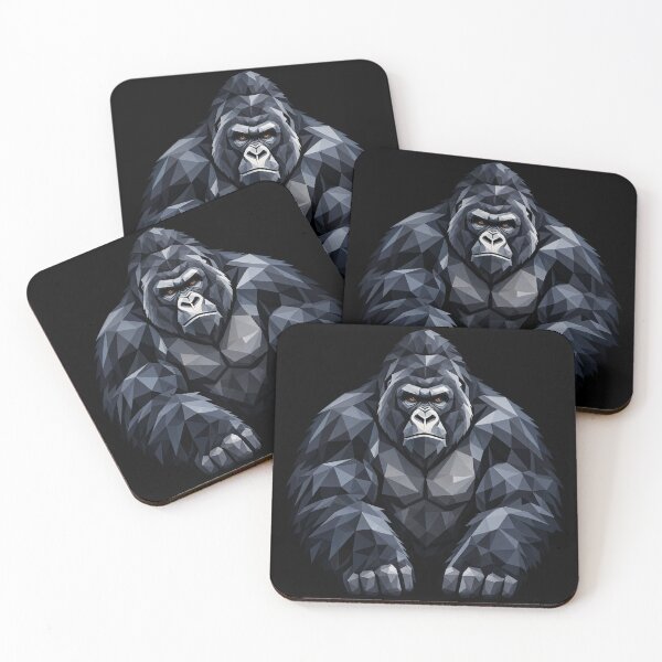 Item preview, Mountain Gorilla Geometric Wildlife Art designed and sold by redsharkuk.