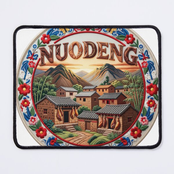 Item preview, Nuodeng China Yunnan Ancient Bai Village Embroidered Patch Sticker designed and sold by Imaginarium of Chaos falcon88 .