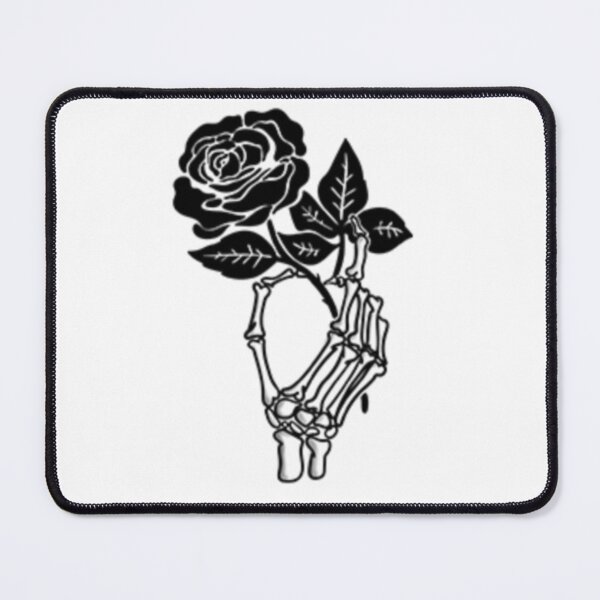 Item preview, Skeleton Hand Holding Black Rose Gothic Tattoo Art designed and sold by VibeWear42‬‏.