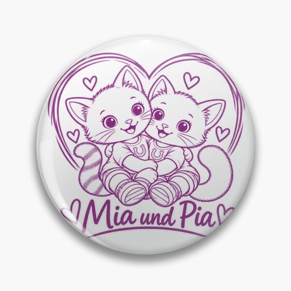 Item preview, HEART IN PINK No. 2 - From the book series "Mia and Pia - Coloring fun meets cat knowledge - Adventures to color, learn and marvel at". designed and sold by WasserSonneWind.