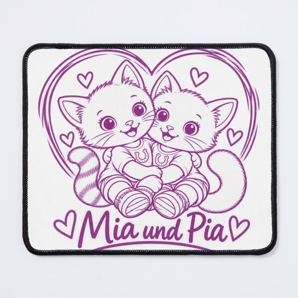 Item preview, HEART IN PINK No. 2 - From the book series "Mia and Pia - Coloring fun meets cat knowledge - Adventures to color, learn and marvel at". designed and sold by WasserSonneWind.
