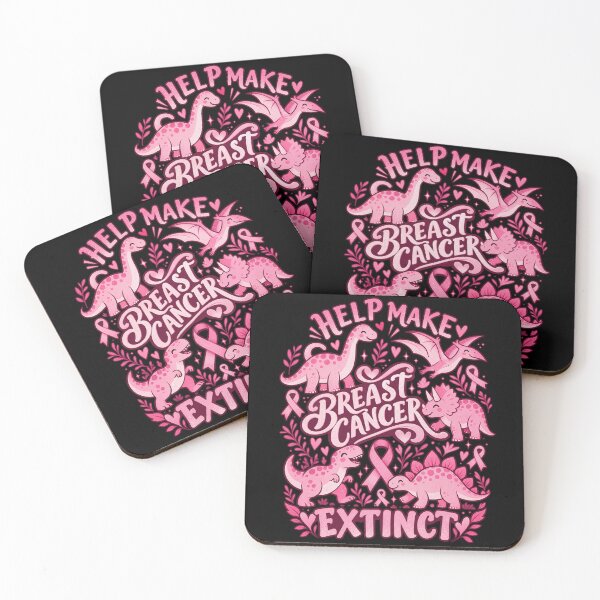 Item preview, Help Make Breast Cancer Extinct Pink Dinosaurs Awareness designed and sold by dianadouri.