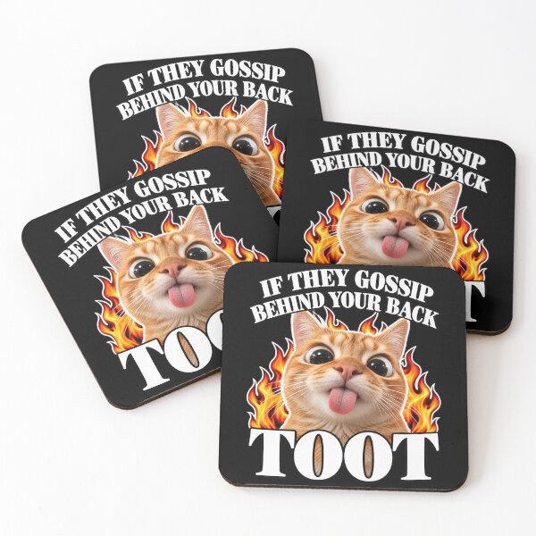 Item preview, If They Gossip Behind Your Back Toot Flaming Cat Portrait designed and sold by dianadouri.