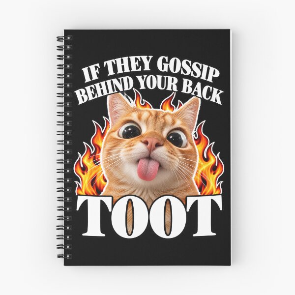 Item preview, If They Gossip Behind Your Back Toot Flaming Cat Portrait designed and sold by dianadouri.