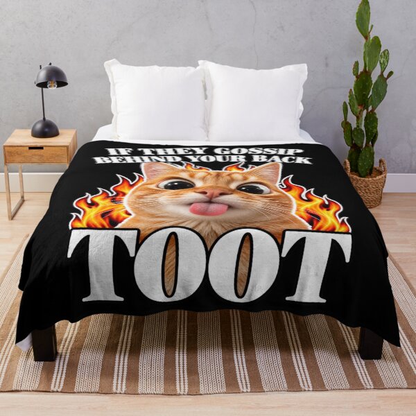 Item preview, If They Gossip Behind Your Back Toot Flaming Cat Portrait designed and sold by dianadouri.