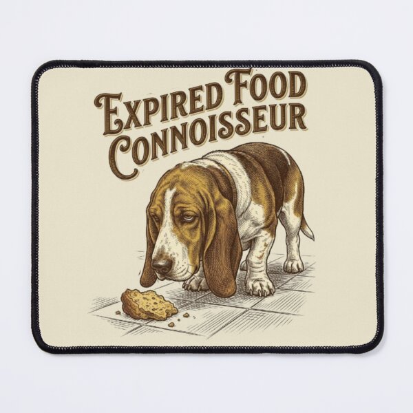 Item preview, Expired Food Connoisseur Funny Gross Basset Hound Lover Dog Humor  designed and sold by FurRealStudioCo.