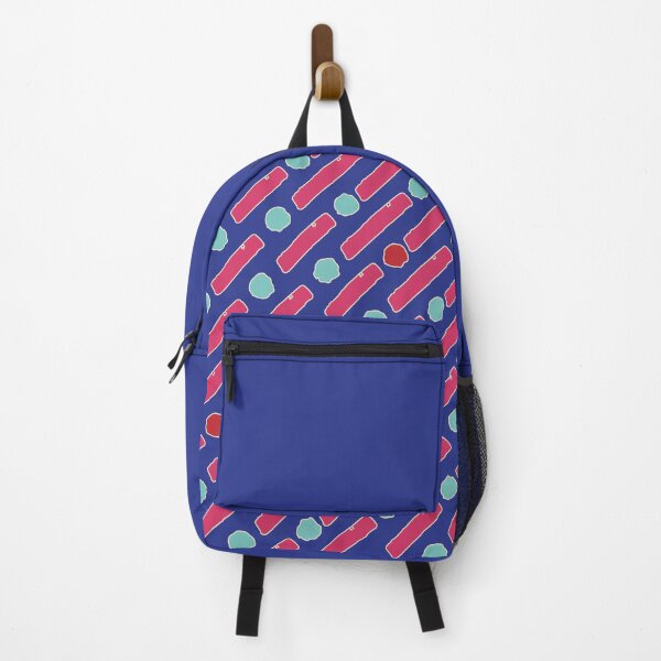 Item preview, Retro Royal Blue and Pink Diagonal Dash Pattern - Abstract Light Blue Dots Geometric designed and sold by Caterina@.