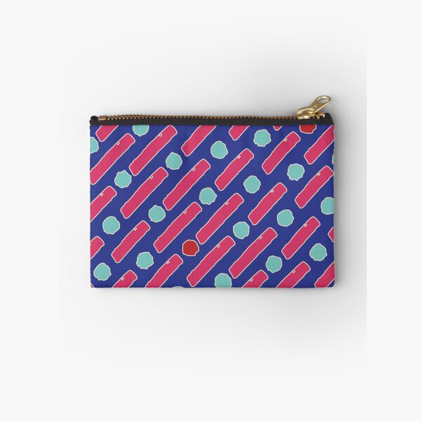 Item preview, Retro Royal Blue and Pink Diagonal Dash Pattern - Abstract Light Blue Dots Geometric designed and sold by Caterina@.