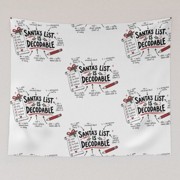 Item preview, Santa's List Is Decodable Christmas Teacher designed and sold by RDGNR.