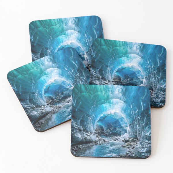 Item preview, The Blue Cathedral Within a Glacier - Majestic Ice Cave Art designed and sold by conohitoAI-ArtGallery.