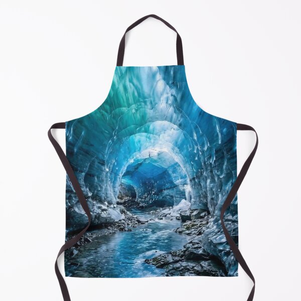 Item preview, The Blue Cathedral Within a Glacier - Majestic Ice Cave Art designed and sold by conohitoAI-ArtGallery.