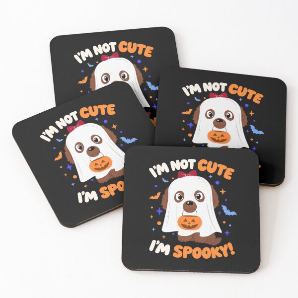 Item preview, I’m Not Cute I’m Spooky Ghost Poodle designed and sold by Cat N' Doodles.